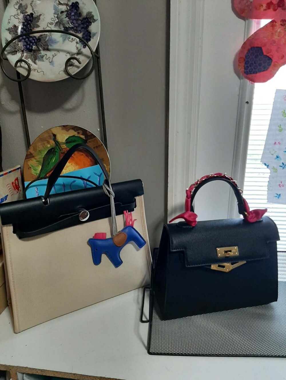 THE UNBRANDED BRAND Letter H "Kelley & Her Bag" Vibed Day2Night Duo w/ Charms